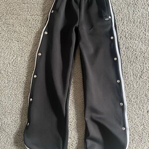 Tiger Friday Black Track Pants with White Accents